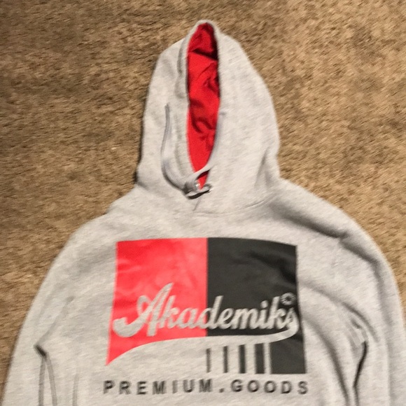 Academics gray hoodie Sz.L - Picture 2 of 4